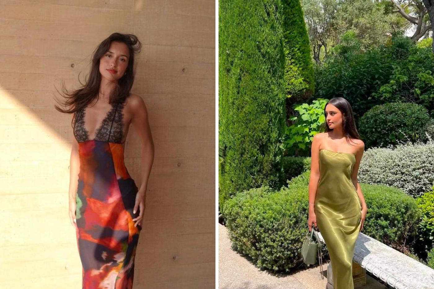 <b>Slip dresses</b>Junto a los maxi dresses, faldas y conjuntos, hay una tela que no pasa desapercibida. Con su ligereza, efecto satinado y vibra effortless chic, los slip dresses de seda o charmeuse se han convertido en protagonistas. Ya sea en vestidos cortos, faldas o con detalles de encaje, son perfectos para vacaciones y días de descanso, aportando elegancia sin esfuerzo.