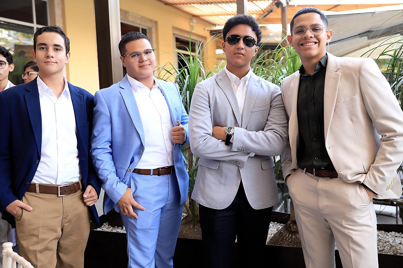 Luis Sebastián, Diego Ayala, Arnold Cruz y Leonardo Osorio
