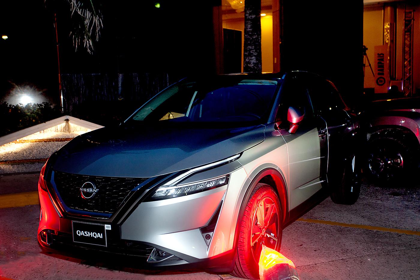 - En la entrada al salón fue expuesta la moderna y nueva Nissan Qash Qai 2024.
