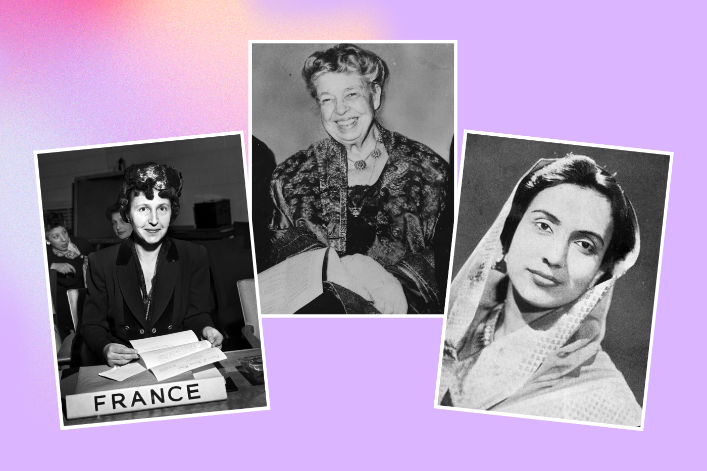 Después de la Segunda Guerra Mundial nació la necesidad de evitar que este tipo de conflictos se repitiera, por lo que diversos líderes mundiales se reunieron para negociar y redactar la Declaración de los Derechos Humano. Las mujeres, aunque fueron la minoría, logrando que los derechos universales abarcaran los derechos de la mujer, poniendo como valor las libertades y la dignidad humana. Gracias a estas mujeres valiosas hoy tenemos una sociedad más justa y equitativa, y aquí te las presentamos.
