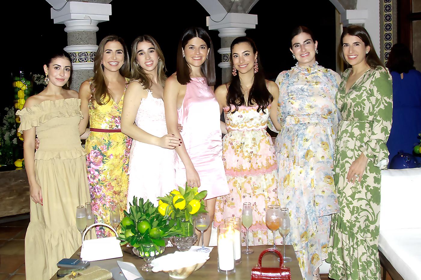 Nazgol Piechotka, Annie Andonie, Rebecca Molina, Camila Chicas, Andrea Andonie, Alessandra Quezada y Sophie Facussé.