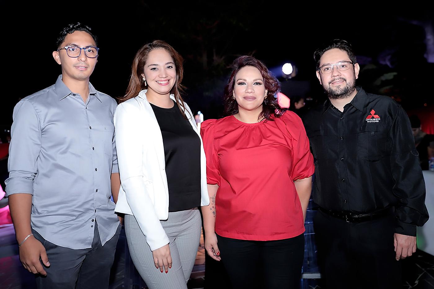 Jerson López, Alejandra Calix, Karlina Gutiérrez y Antonio Nuñez.