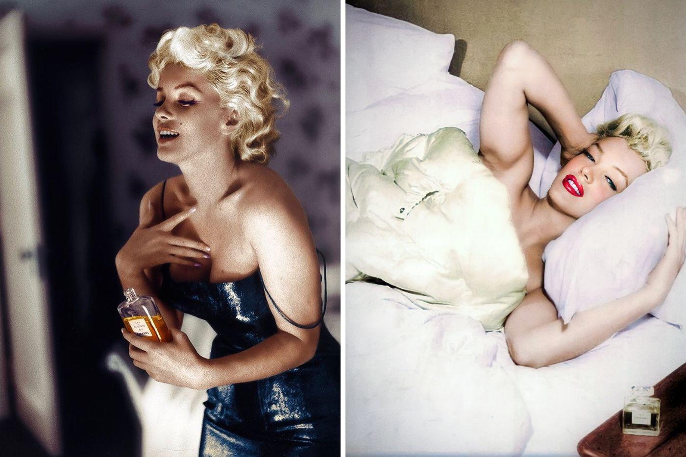 El emblemático perfume Chanel N°5 fue una de las fragancias favoritas de Marilyn Monroe, en un reportaje la actriz declaró su amor por el perfume donde se le pregunta ¿qué se pone para dormir? Marilyn Monroe responde: “solo me pongo Chanel N°5”.