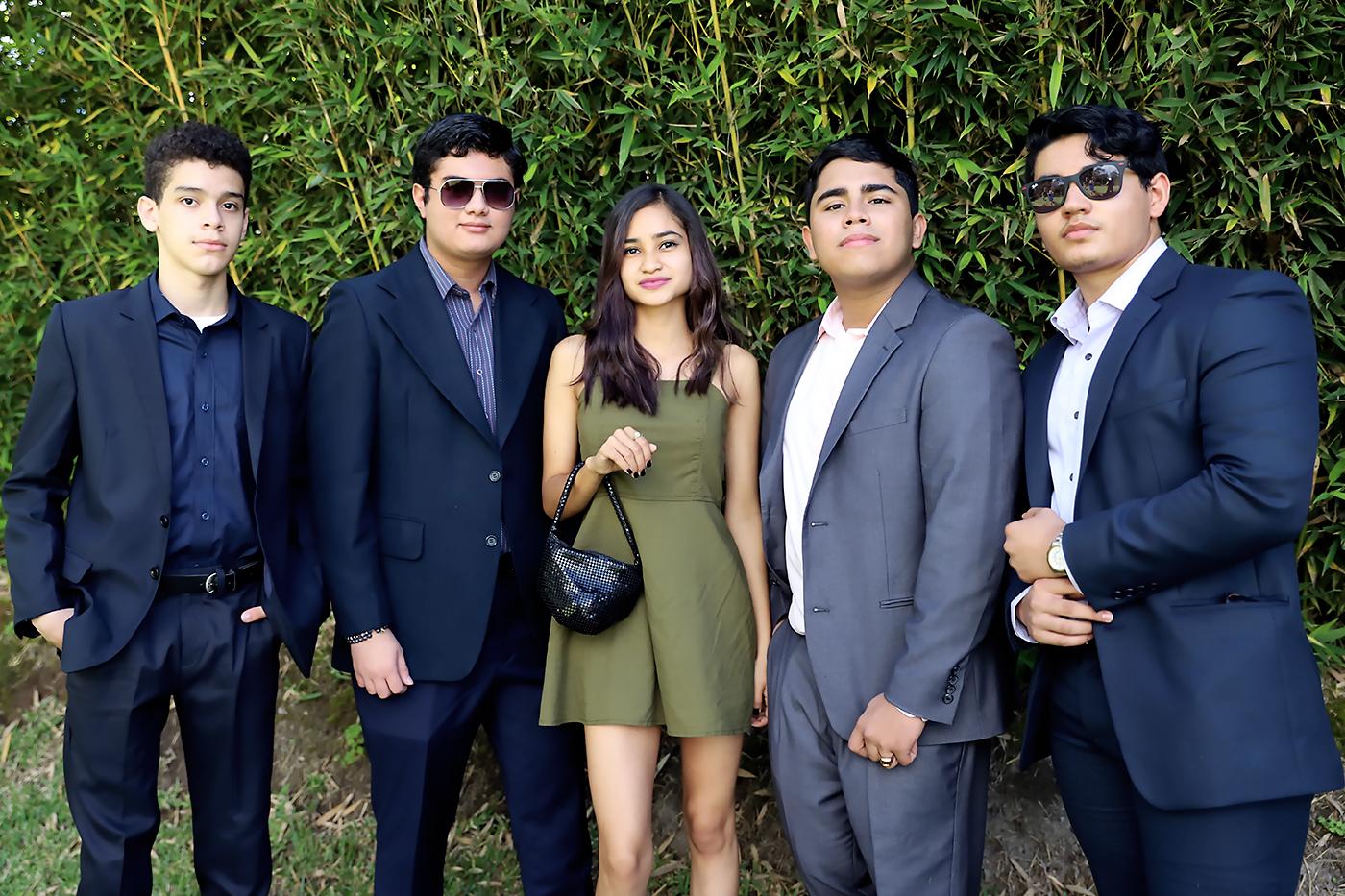 Isaac Vallecillo, José Ángel Martinez, Kaory Rodas,Luis Pinel y César Meza