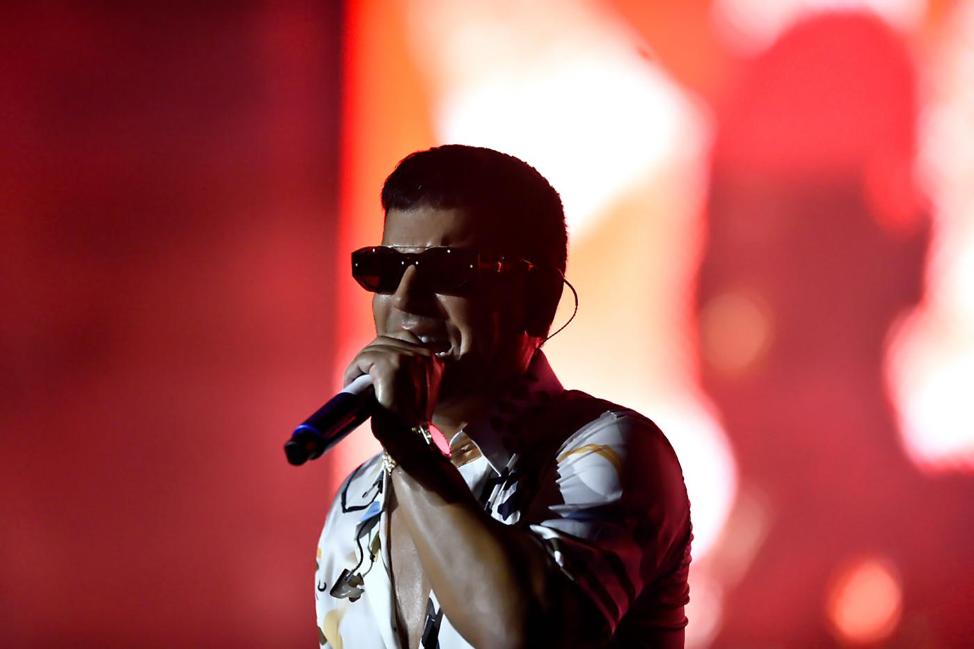 El cantante Tito el Bambino, durante su show.