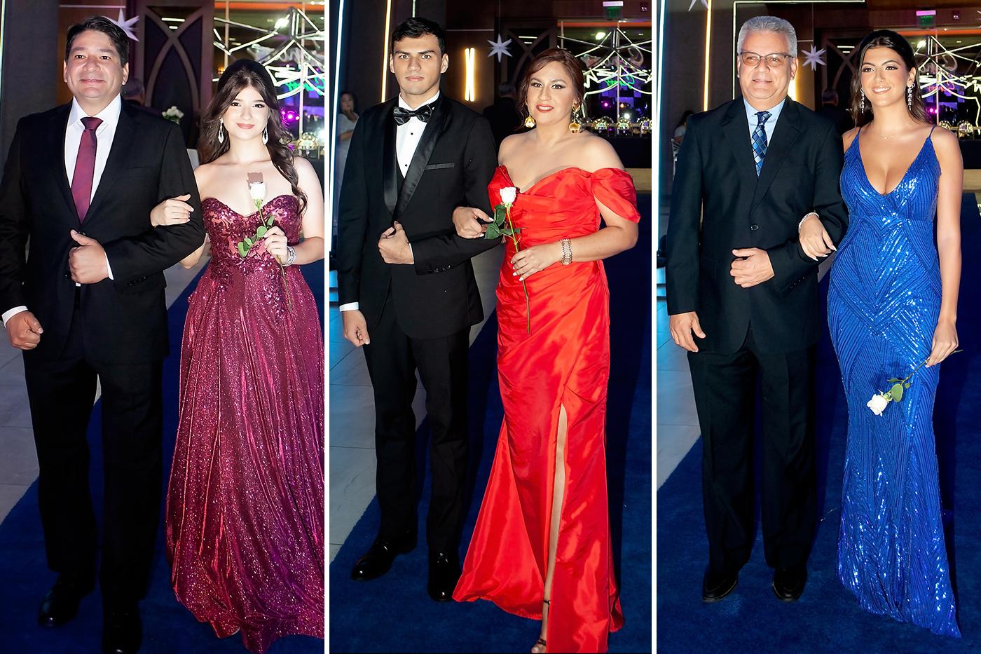 Una noche memorable fue la que vivieron los graduados de la generación 2024 de la Franciscan School, durante la fiesta de gala ofrecida por sus padres. Diferentes background fueron diseñados para las fotos del recuerdo en los salones Napoleón VI y VII del Copantl Convention Center. Para el desfile el decorador Elías Delcid diseñó un túnel con luces e instaló una alfombra azul para marcar el camino hacia la pista LED, donde se llevaría a cabo el vals. 