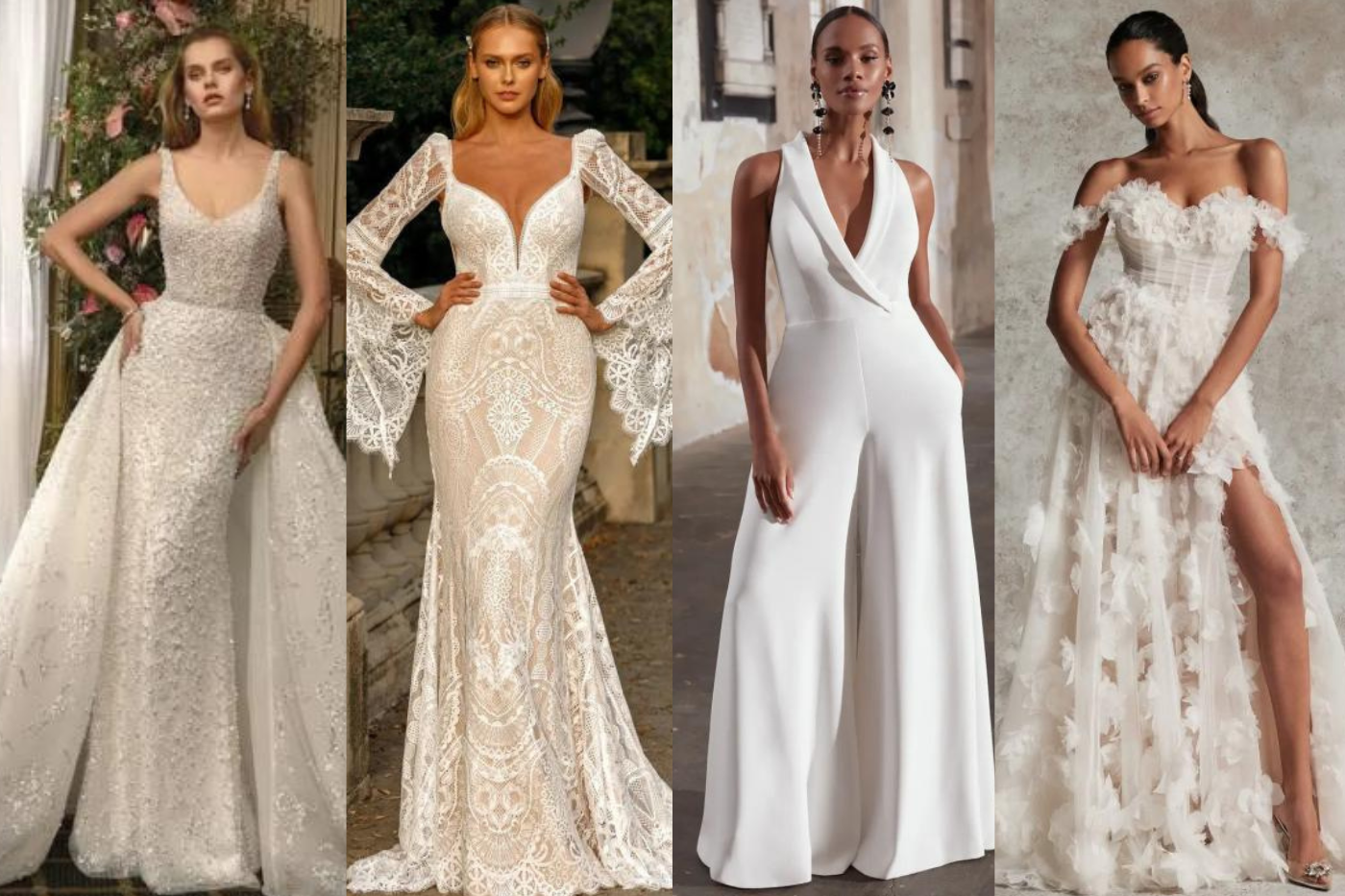Parece que el 2024 nos trae una serie de tendencias nupciales imperdibles: trajes de dos piezas, estallidos de color, mangas con detalles fantasiosos, vestidos de novia cortos, monos para novias, y accesorios indispensables como capas o velos. ¡Aquí te las mostramos!