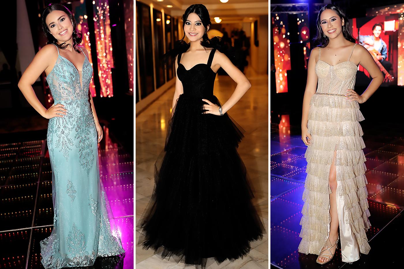 Felices, elegantes y sonrientes llegaron las seniors de la Pinares School quienes emocionadas desfilaron con sus mejores outif durante su prom.