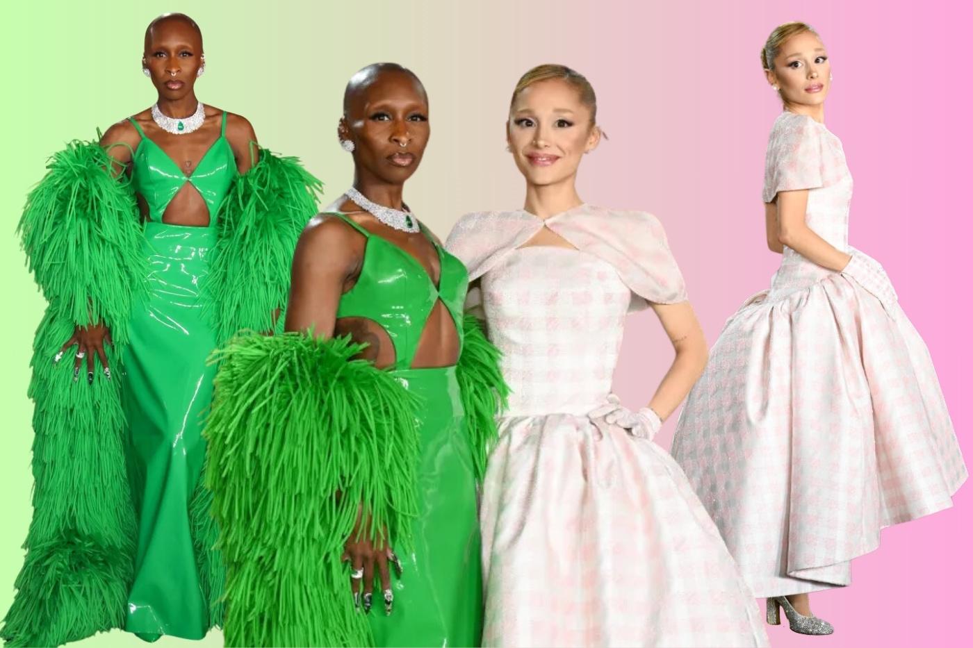 El 9 de noviembre fue la premiere en Los Ángeles, organizada por Universal Pictures. Cynthia Erivo asistió con un vestido verde vibrante diseñado por Louis Vuitton, combinado con un abrigo con flecos, para su joyería optó por un collar y aretes de Roberto Coin. Ariana Grande lució un vestido a medida de Thom Browne en tonos blanco y rosa pastel, con un diseño a cuadros sin tirantes, una falda estructurada y guantes a juego. El look se completó con tacones enjoyados inspirados en las icónicas zapatillas de rubí de <i>El Mago de Oz</i>.