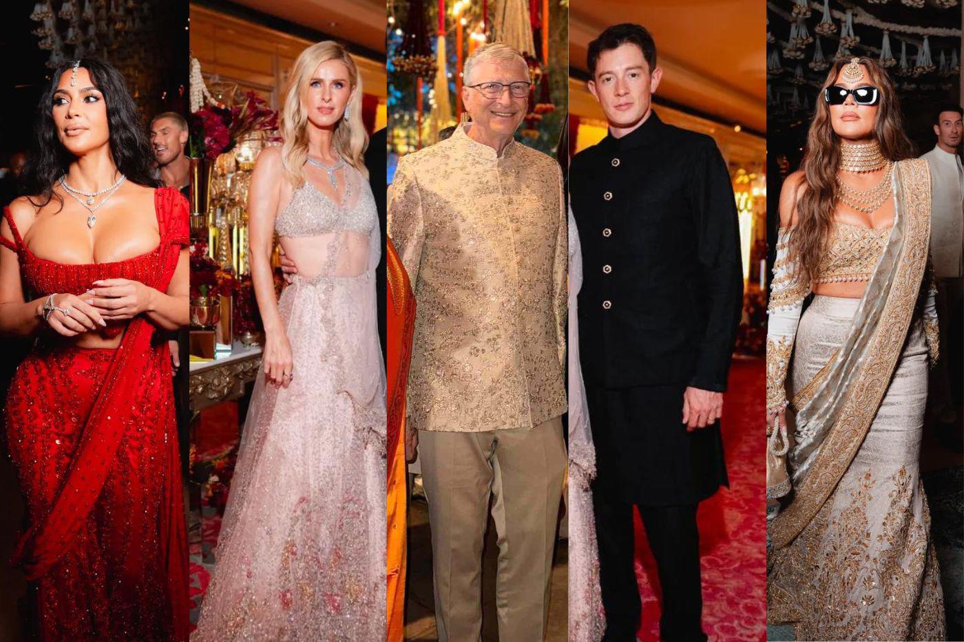 La lista de invitados fue igual de extravagante que el evento, incluyendo a reconocidas celebridades y empresarios. Entre la selección estaban las hermanas Kardashian, Khloé y Kim, Nicky Hilton, James Rothschild, Priyanka Chopra, Nick Jonas, Bill Gates y Mark Zuckerberg.