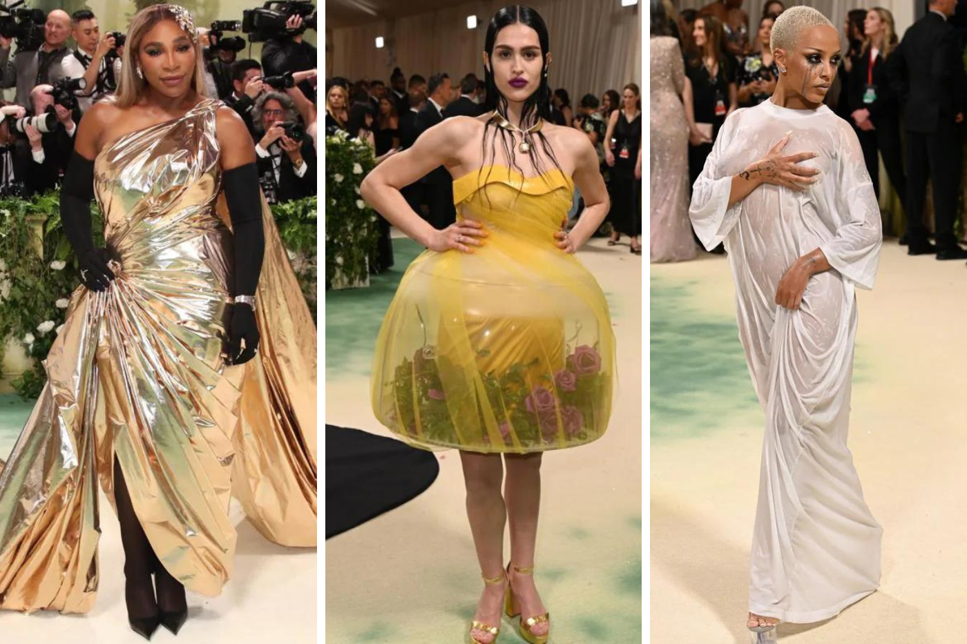 ¡A veces se acierta y a veces no tanto! Y es exactamente lo que les ha ocurrido a algunas celebridades en la Met Gala 2024 con sus estilismos. El dress code de la alfombra roja estaba claro: “El jardín del tiempo”, lo que nos llevaba a esperar looks con detalles primaverales y diseños vintage. Sin embargo, no todos cumplieron con las expectativas. Aquí un recuento de los peor vestidos en la Met Gala 2024