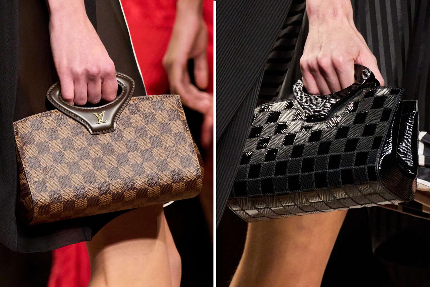 De forma rectángulo estructurado pero redondeado, que recuerda a Lady Dior. Disponible tanto en lujosa piel de cocodrilo negra como en la clásica lona Damier Ebene, este pequeño diseño con asa superior ofrece un toque moderno al clásico. 