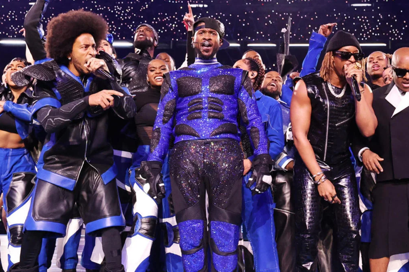 El look Off-White que utilizó Usher en el show de medio tiempo del Super Bowl 2024