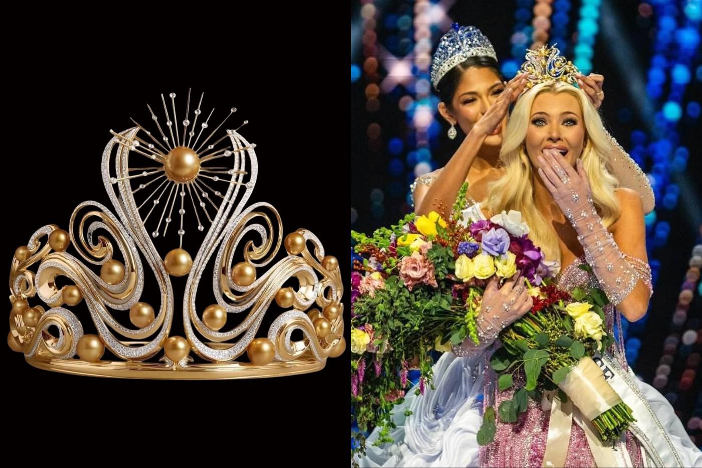 Corona Luz del infinito (2024)Diseñada por la empresa filipina Jewelmer. La corona representa la luz y el fuego que emanan del sol en los rayos adornados con diamantes. 