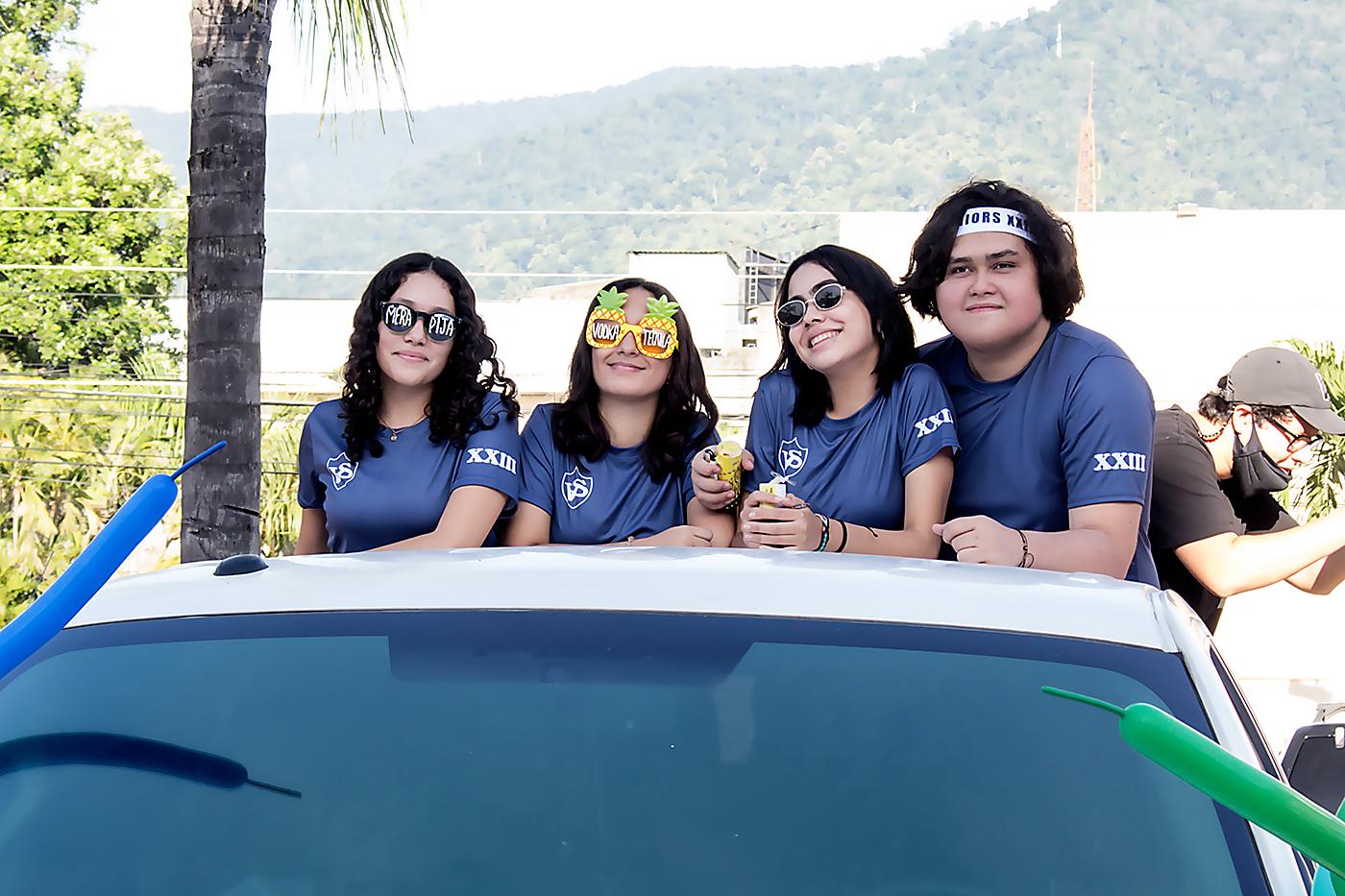 Marianna Aguilar, Sofía Nataren, Lidia Urbina y Sebastián Enamorado.