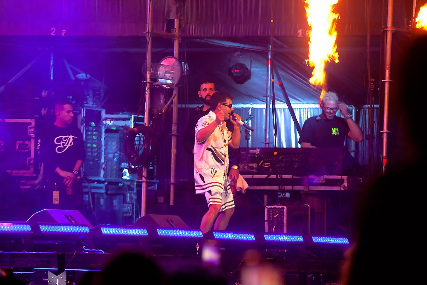 El cantante Tito el Bambino, durante su show.