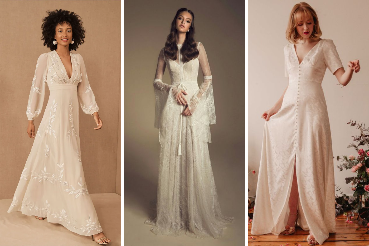 <b>70’s wedding</b>El 2024 nos lleva de regreso a la época dorada con el resurgir de los vestidos de novia inspirados en los años 70. Desde encajes fluidos hasta siluetas relajadas, los vestidos de novia al estilo de los 70 prometen capturar la esencia de una era llena de romance y autenticidad.