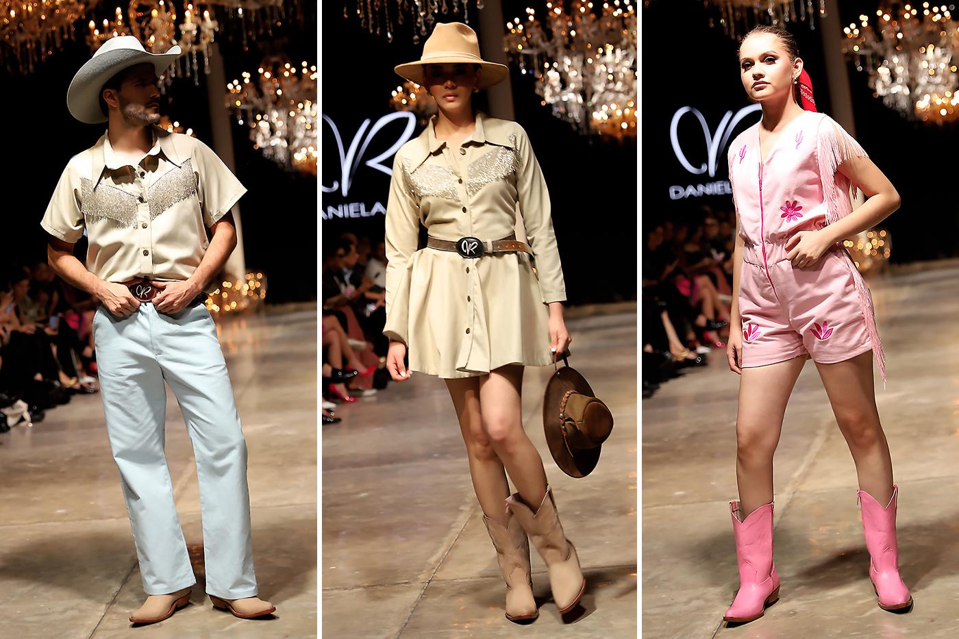 Publio, Capricho Vaquero, como se llama la colección cápsula, está compuesta por seis outfits que capturan el estilo western y la esencia moderna en drills color rosa pastel, azul cielo y beige. Desde chaquetas con detalles de flecos de hilo y cristal, hasta faldas y shorts con bordados personalizados, la propuesta es cómoda y fácil de llevar.