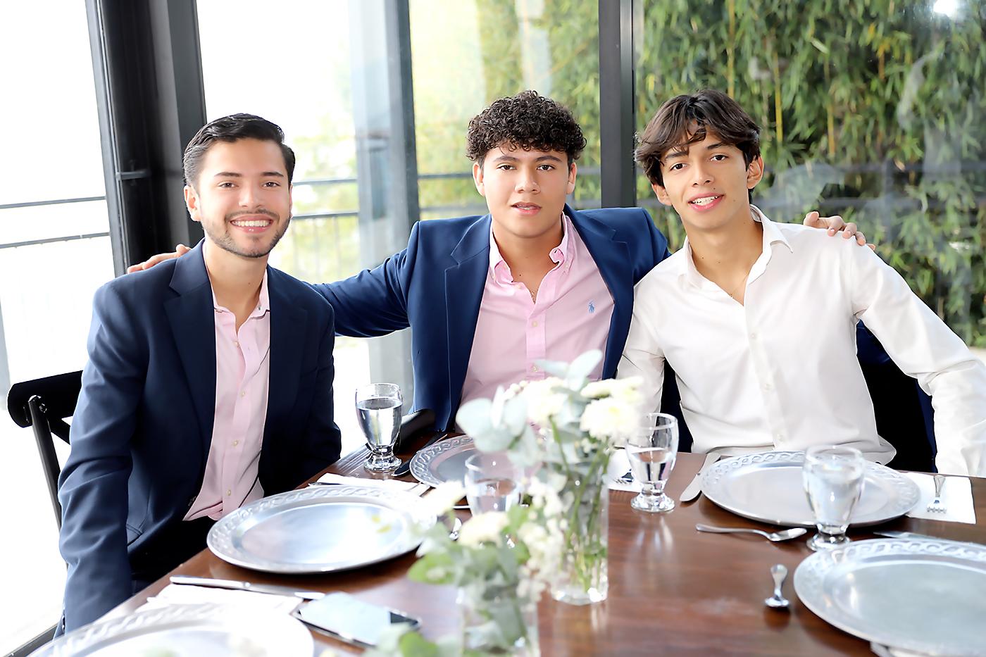 Fernando Moncada, Adrián Castillo y Josué Díaz