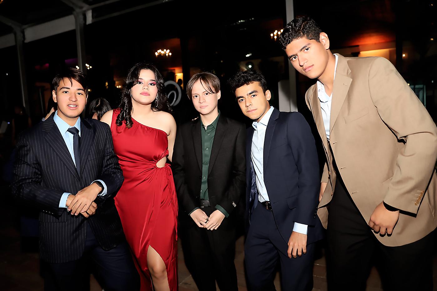 Tanek Zúniga, Andrea Rivera, Iker Salinas, Octavio Carvajal y Jese López