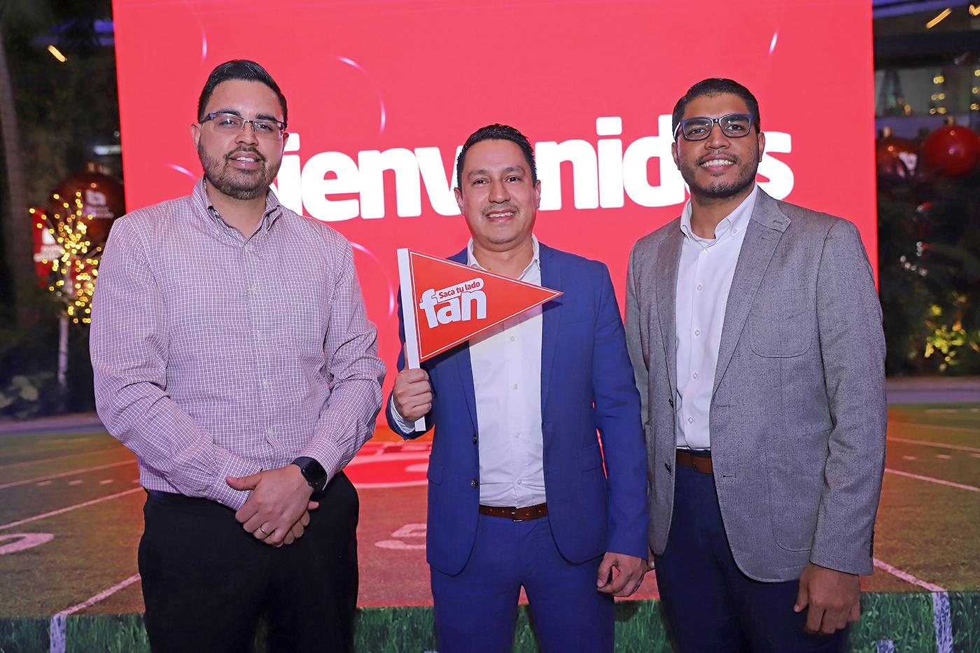 José salvador Cerrato, Denis Madrid y Alejandro Sauceda.
