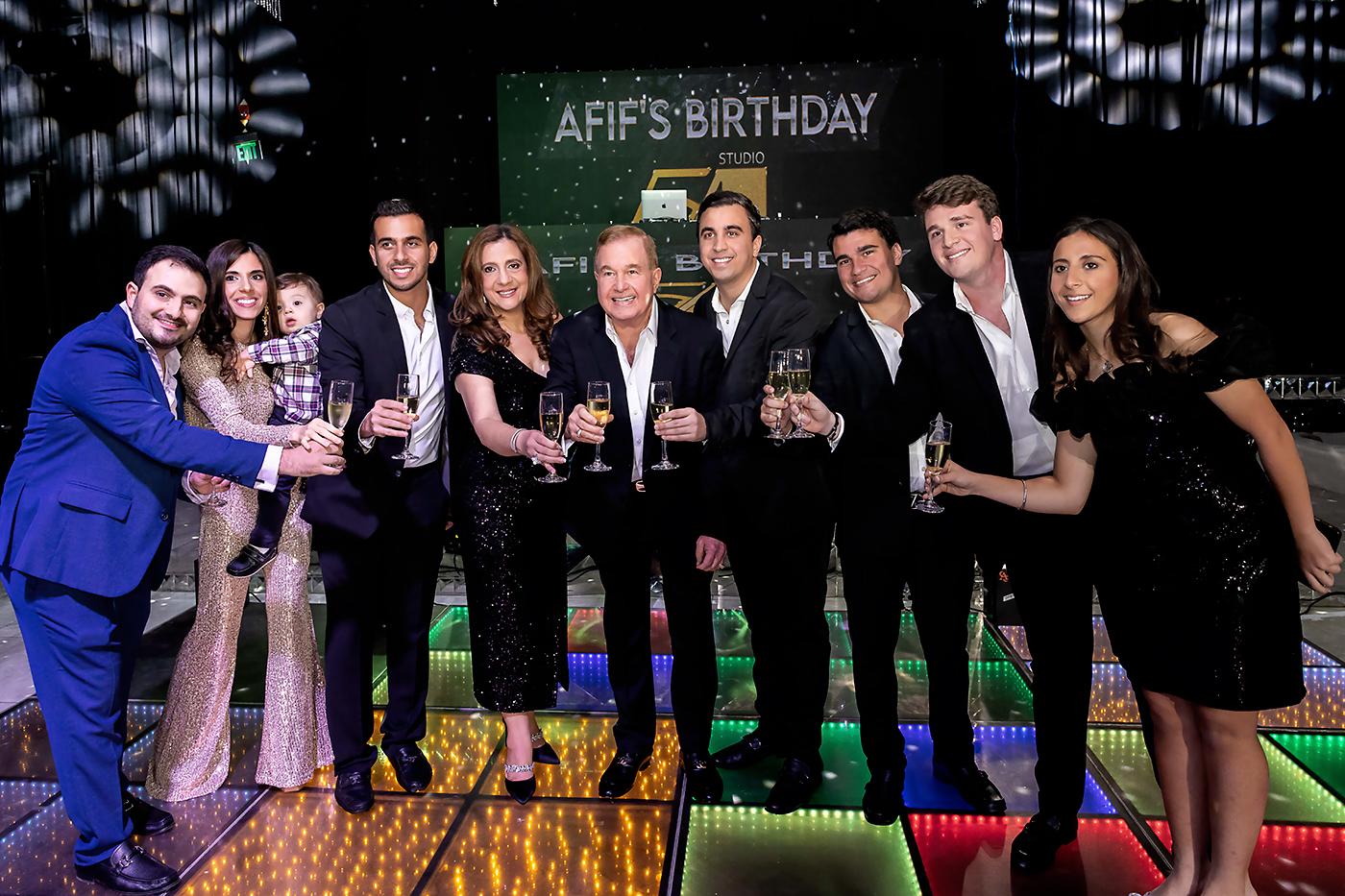 José Andrés, Jackie y Gabriel Andrés Zummar con Afif Elias, Jaqueline, Afif, Michael, William, George y Alexandra Diek