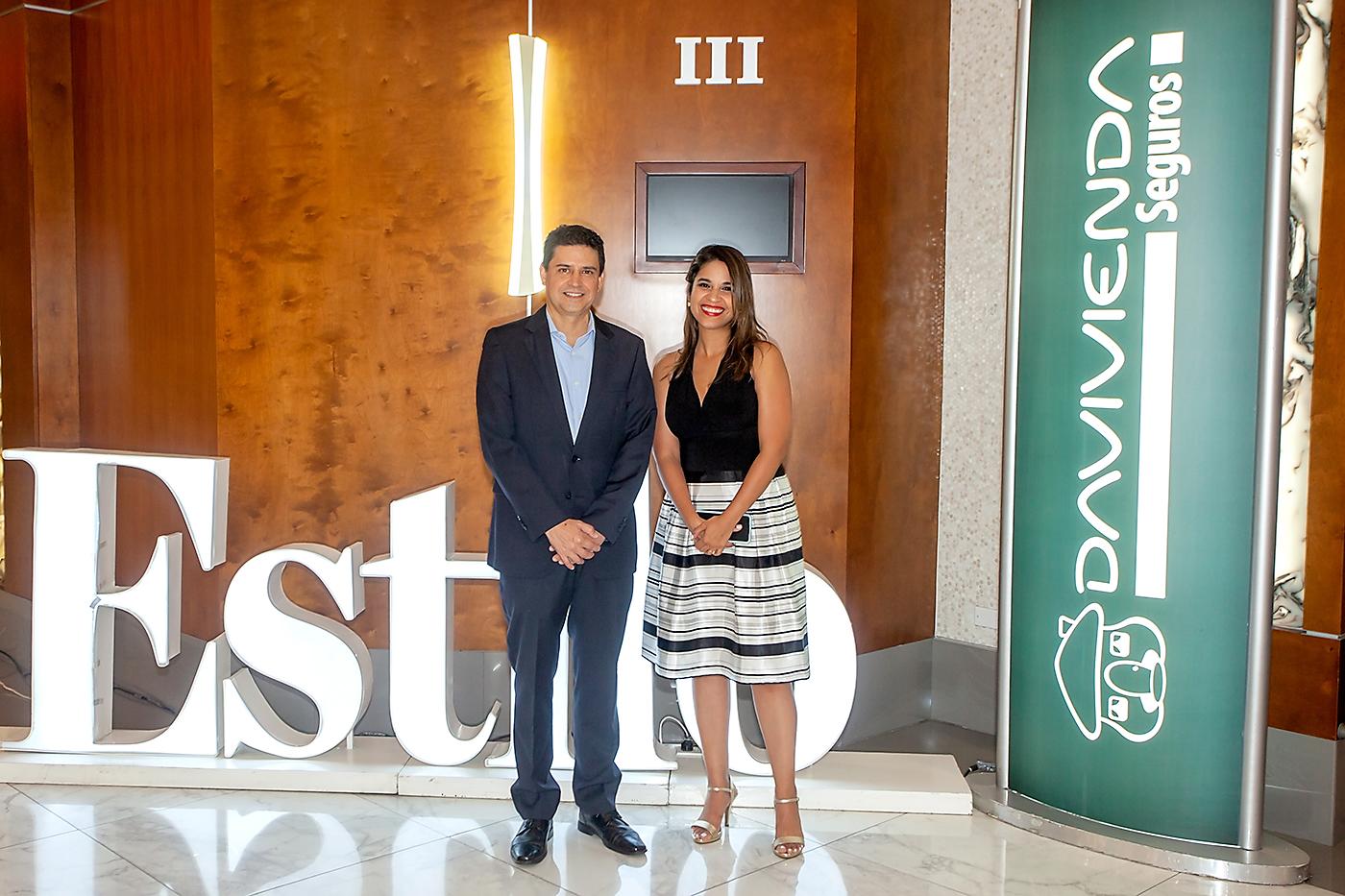 Franklin Ramos, director de Banca de Empresas Davivienda y Gina Miller, subdirectora de mercadeo de Davivienda.