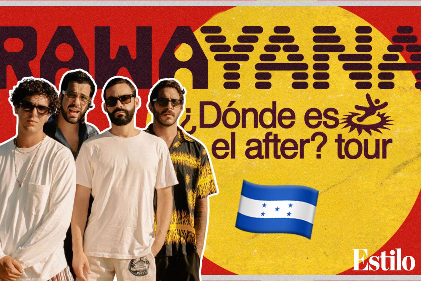 Rawayana llegó a Honduras este fin de semana con su gira ‘¿Dónde es el after? World Tour. Los hondureños disfrutaron de una noche llena de buena música y alegría en el Nacional de Ingenieros Coliseum de Tegucigalpa. Luego de esta noche inolvidable te dejamos todo lo que debes saber del cuarteto venezolano.