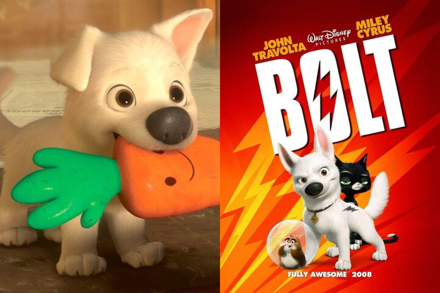 <b>Bolt: Un perro fuera de serie</b>Los días de Bolt, la superestrella canina de televisión, están llenos de peligro e intriga, hasta que las cámaras dejan de grabar. Cuando Bolt, quien cree que sus inreíbles poderes son reales, es enviado accidentalmente desde su estudio de Hollywood a las peligrosas calles de Nueva York, armado solo con sus fantasías y acompañado por un gato y un hámster, se dispone a encontrar a su dueña, Penny.
