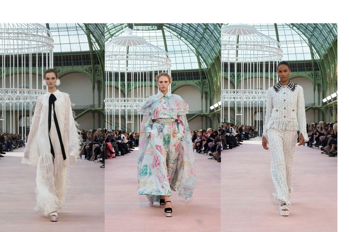 <b>Chanel regresa al Gran Palais con Colección Primavera-Verano 2025</b>Chanel regresó al Gran Palais con una colección llena de fuerza y feminidad. Las modelos desfilaron con conjuntos de tweed brillantes y faldas de gran volumen, representando la libertad de la mujer. Fue una pasarela elegante y empoderante, que rindió homenaje a Gabrielle Chanel y su visión de la moda. 