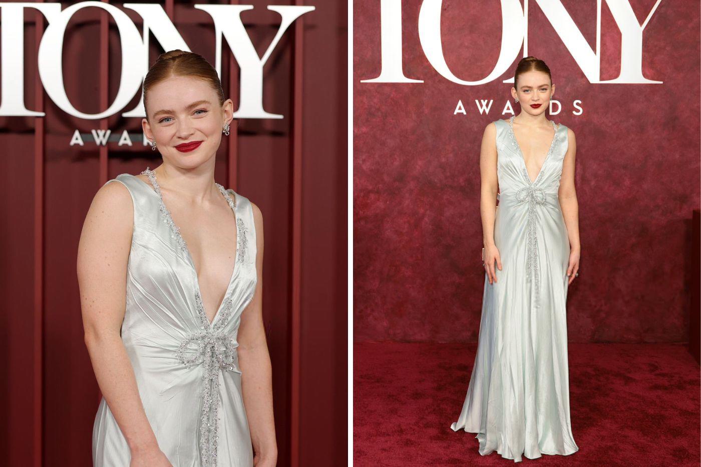 Sadie Sink encuentra su estilo Prada ideal en los Premios Tony 2025.