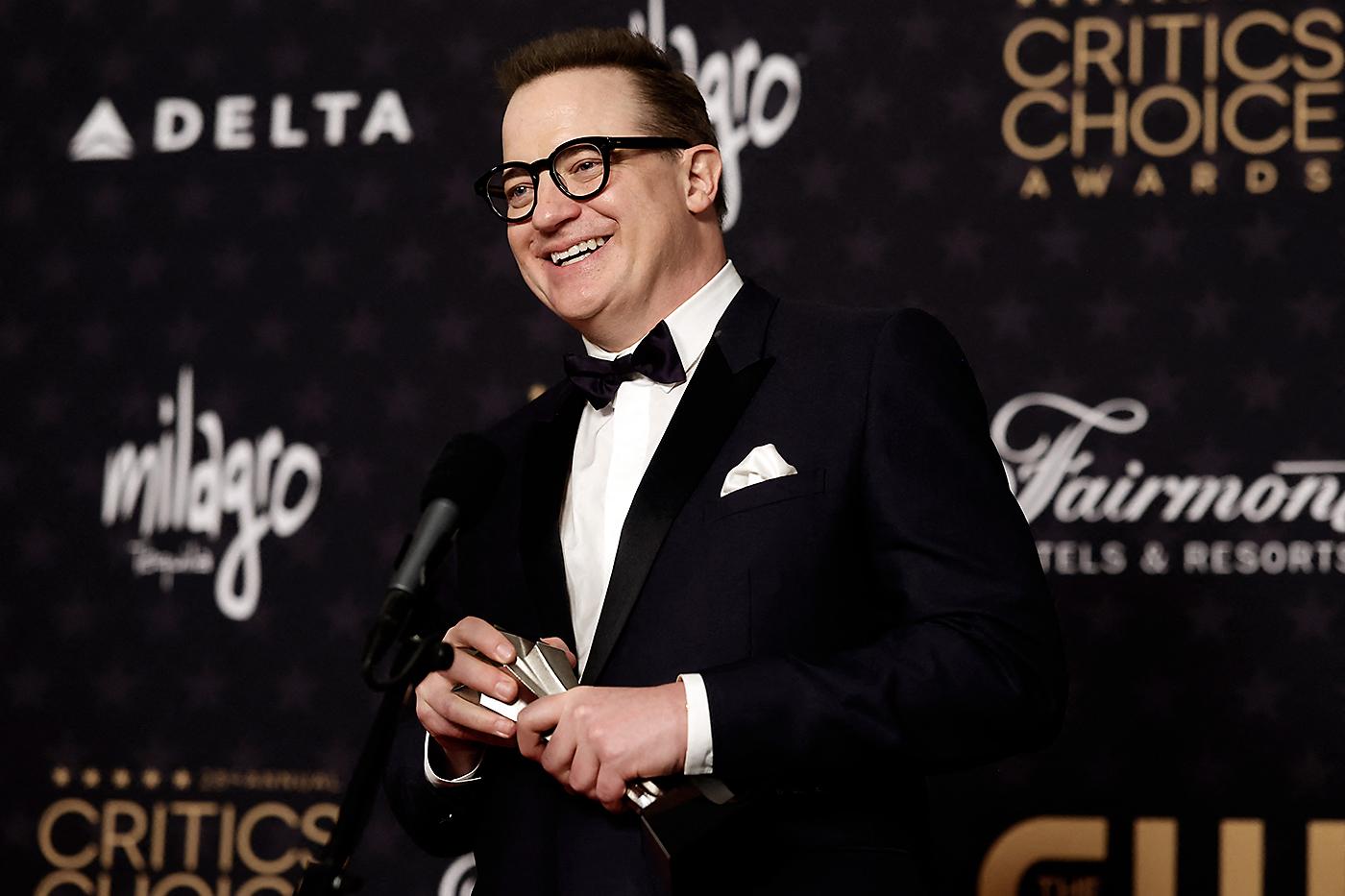 Brendan Fraser, ganador del premio como Mejor Actor por su papel en "The Whale"