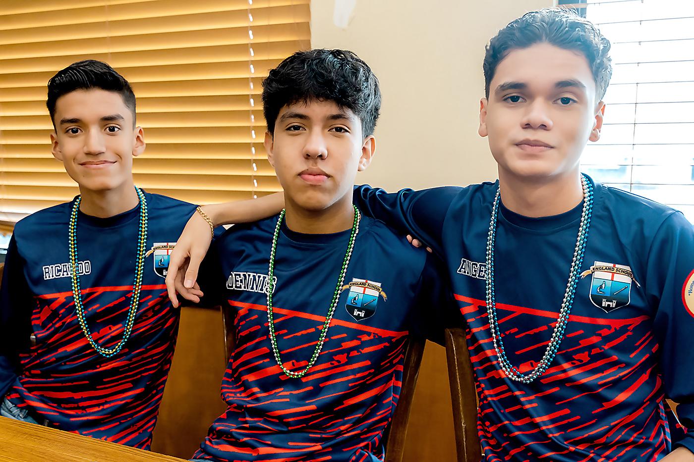 Ricardo Hernández, Dennis Aleman y Ángel Solano