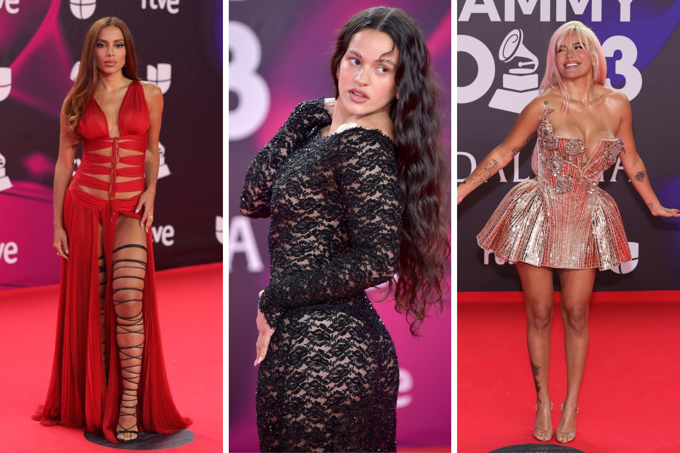 La alfombra roja de los Latin Grammy se transformó en un deslumbrante desfile de elegancia y gracia, gracias a los atuendos extraordinarios que lucieron las celebridades. En este festín visual de estilo y glamour, las estrellas brillaron con su presencia radiante, cada una aportando una dosis única de sofisticación al evento. Aquí te presentamos algunos de los atuendos más destacados que capturaron la atención y dejaron una marca imborrable en la memoria de los espectadores.