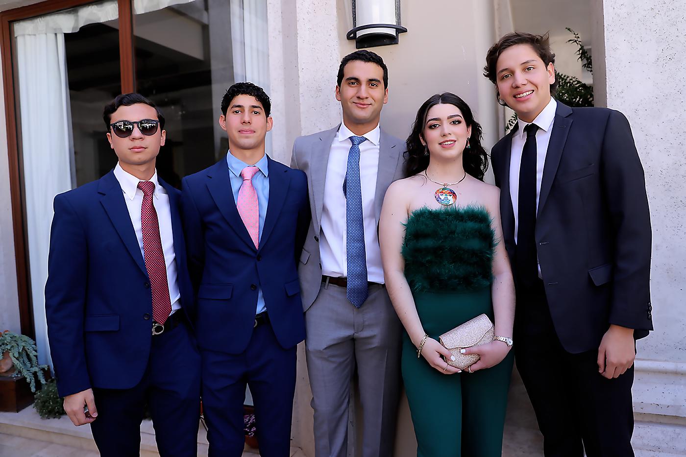 Juan José Lagos, Donato Estrada, Mario Richmagui, Monserrat Enamorado y Juan Diego Suazo.