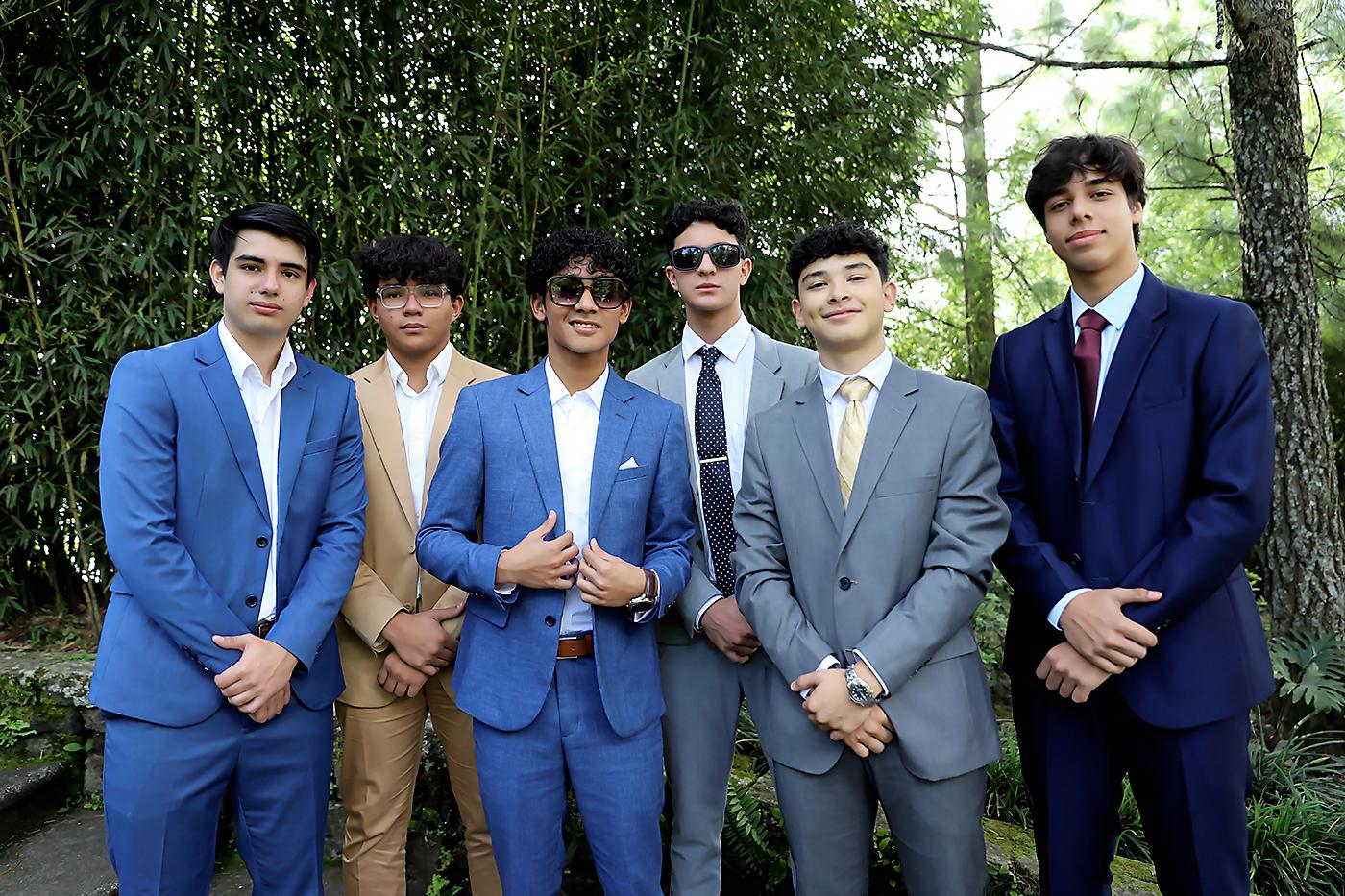 Juan Vásquez, Juan Palma, Diego Rivera, Karim Álvarez, Ricardo Velásquez y Andrés Segura