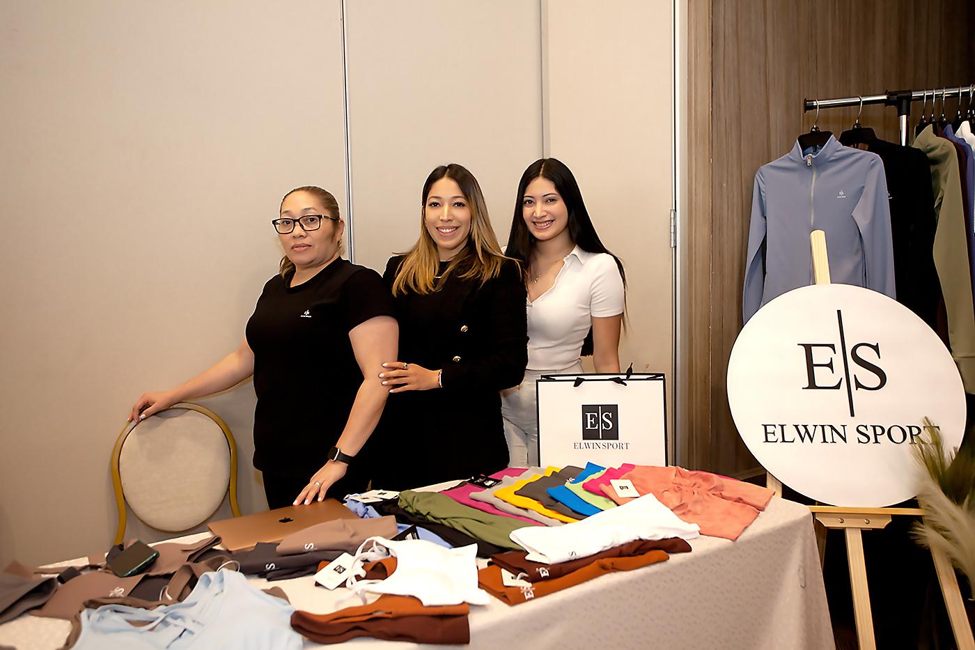 Glenda Mendoza, Eliany y María José Elwin y su marca Elwin Sport.