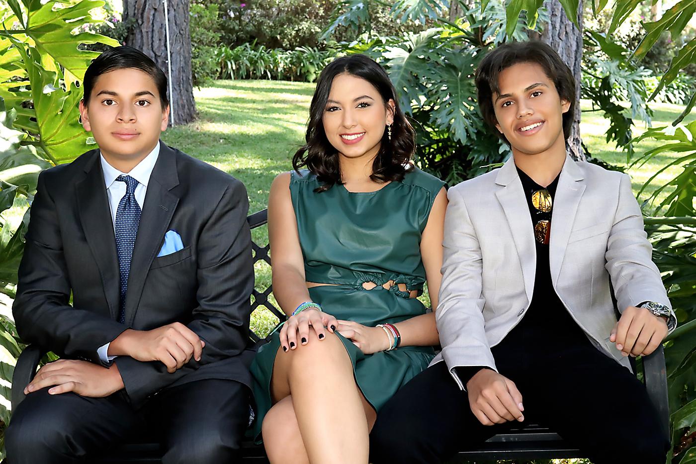 Jose Rafael Pastor, Valentina Castañeda y Gianluca Valladares