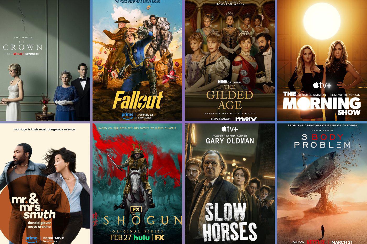 <b>Mejor serie de drama:</b> <i>The Crown, Fallout, The Gilded Age, The Morning Show, Mr. and Mrs. Smith, Shogun, Slow Horses y 3 Body Problem.</i>