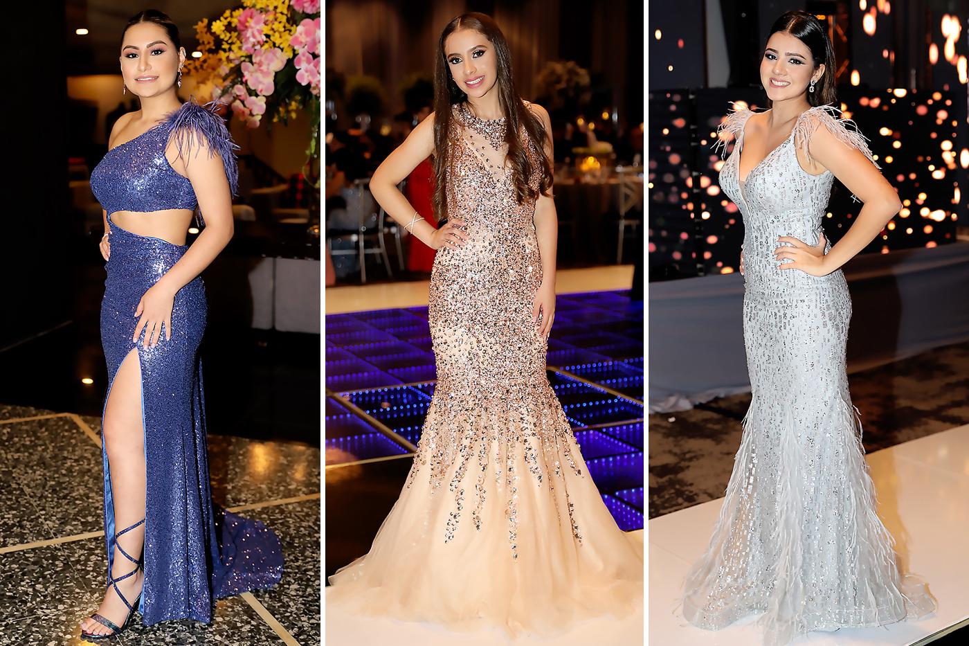 Diseños cut out, vestidos de corte princesa, tejidos vaporosos, aplicaciones de pedrería, plumas y lentejuelas...Las seniors de Macris School brillaron en una prom night para recordar