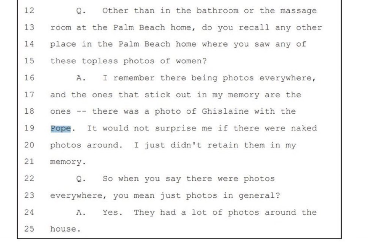 El nombre del Papa Juan Pablo II aparece en varias ocasiones en los documentos de Epstein.