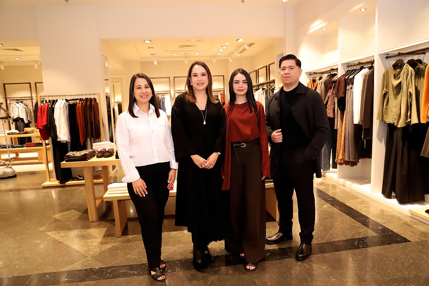 Massimo Dutti presentó su nueva colección de invierno donde da la bienvenida a esta temporada tan exclusiva presentada en Multiplaza caracterizada por la elegancia, sofisticación y estilo atemporal que distinguen a la marca. En la foto: Lila Fúnez, Paola Mendizabal, Lizbeth Maradiaga y Jorge Hernández.