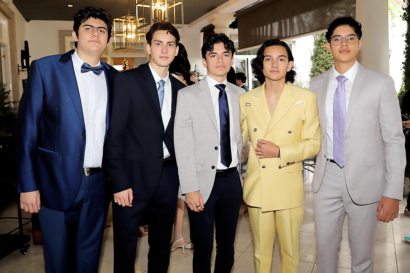 Emilio Bendeck, Rodrigo Arriaga, Luis Clare, Lisandro Flores y Sebastian Acosta