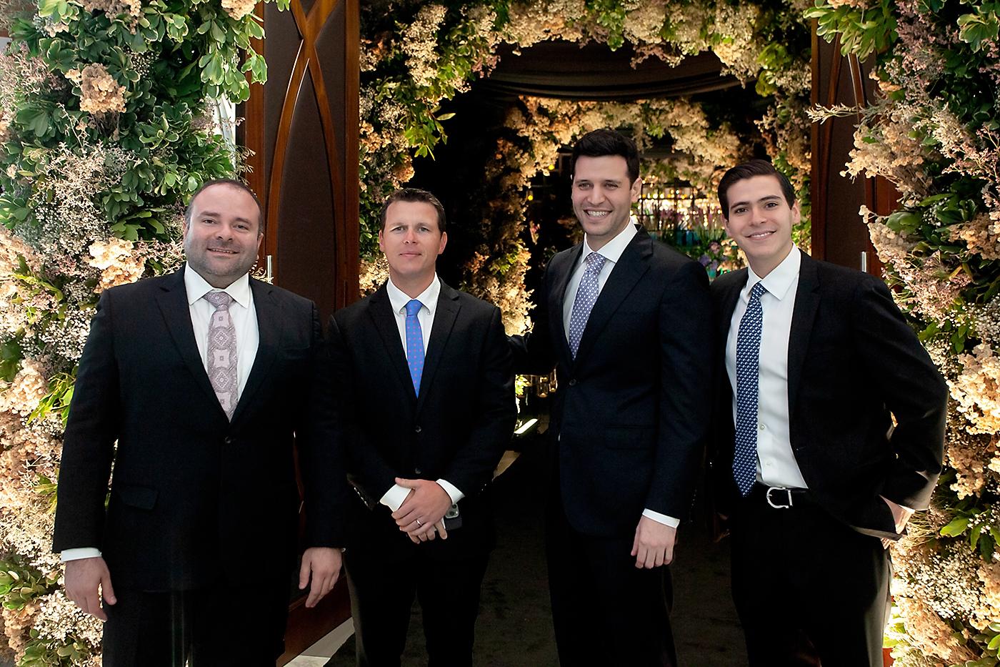 Karl Holst y Daniel Pellman con Rodrigo y Diego Larach