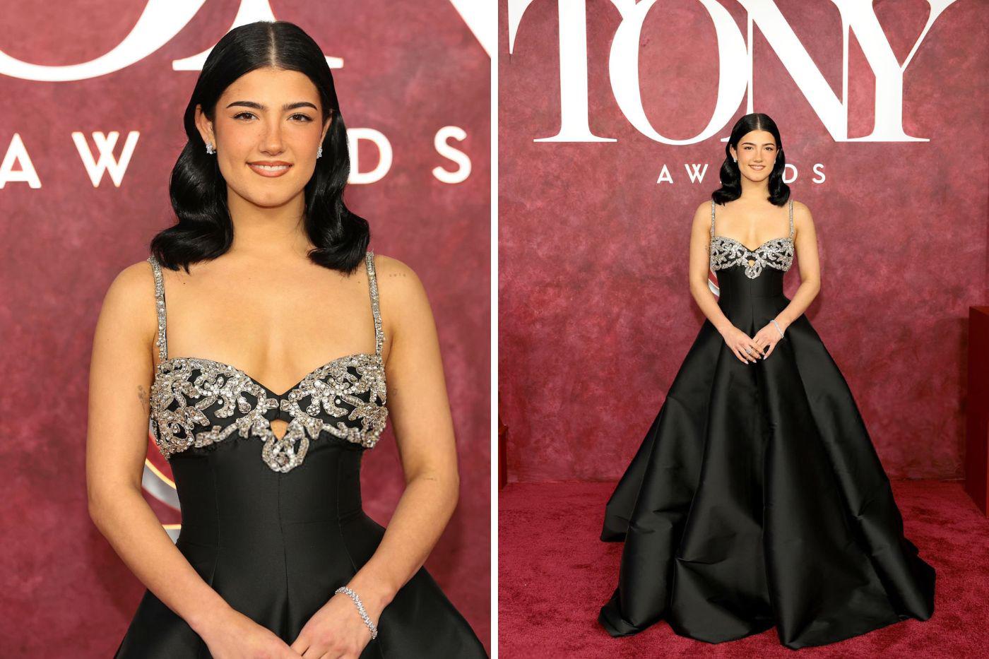 Charli D´Amelio asistió a la 78.a edición anual de los premios Tony con un Zuhair Murad black dress .