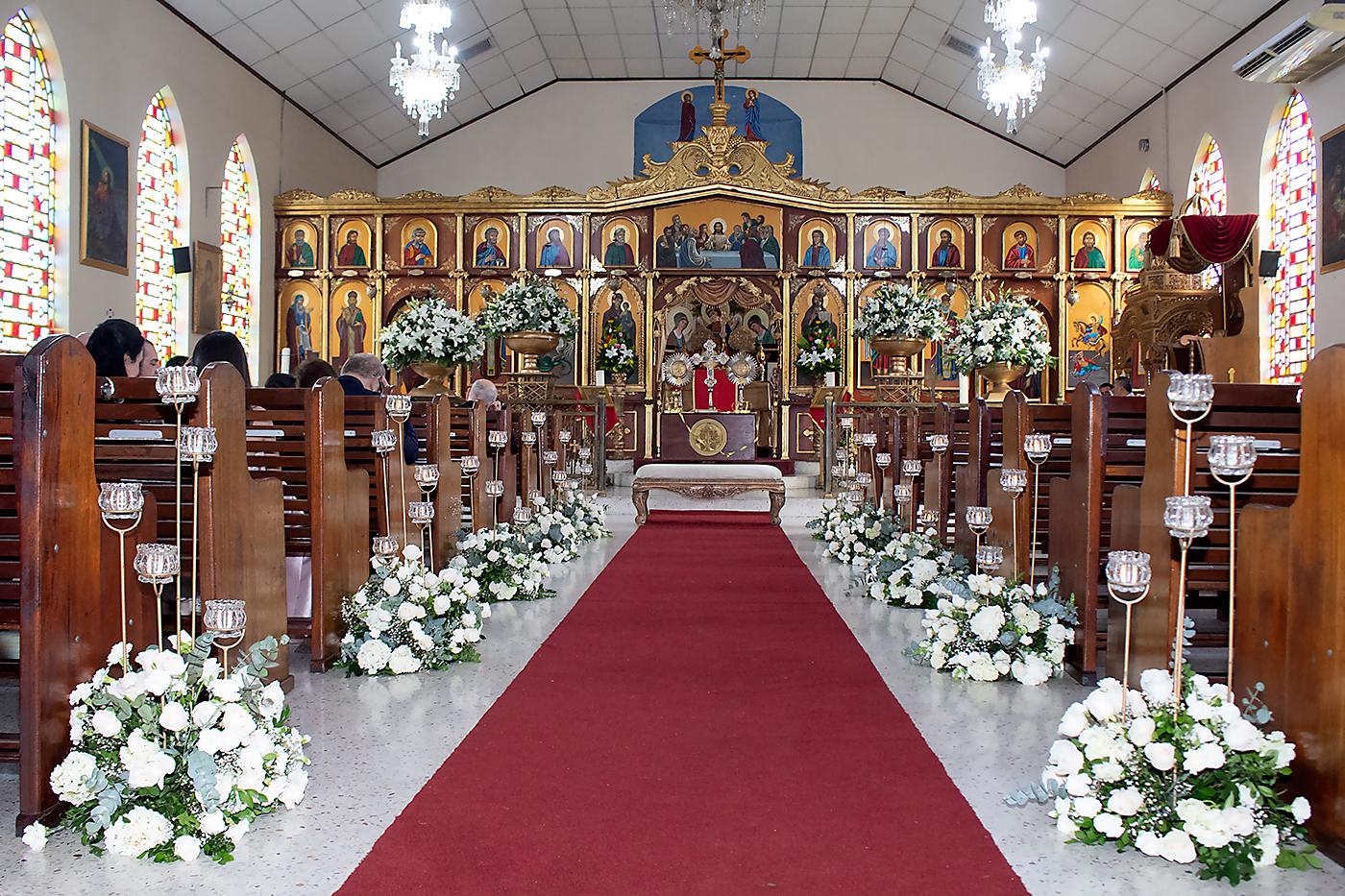 Así lució la Catedral Ortodoxa San Juan Bautista, el día de la boda de Francisco y Fabiola