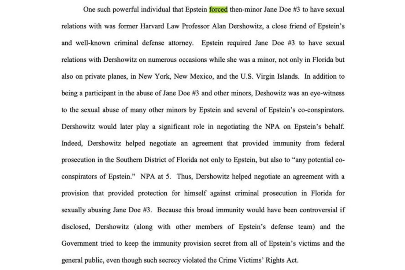 Algunos detalles de los documentos revelados del Caso Jeffrey Epstein