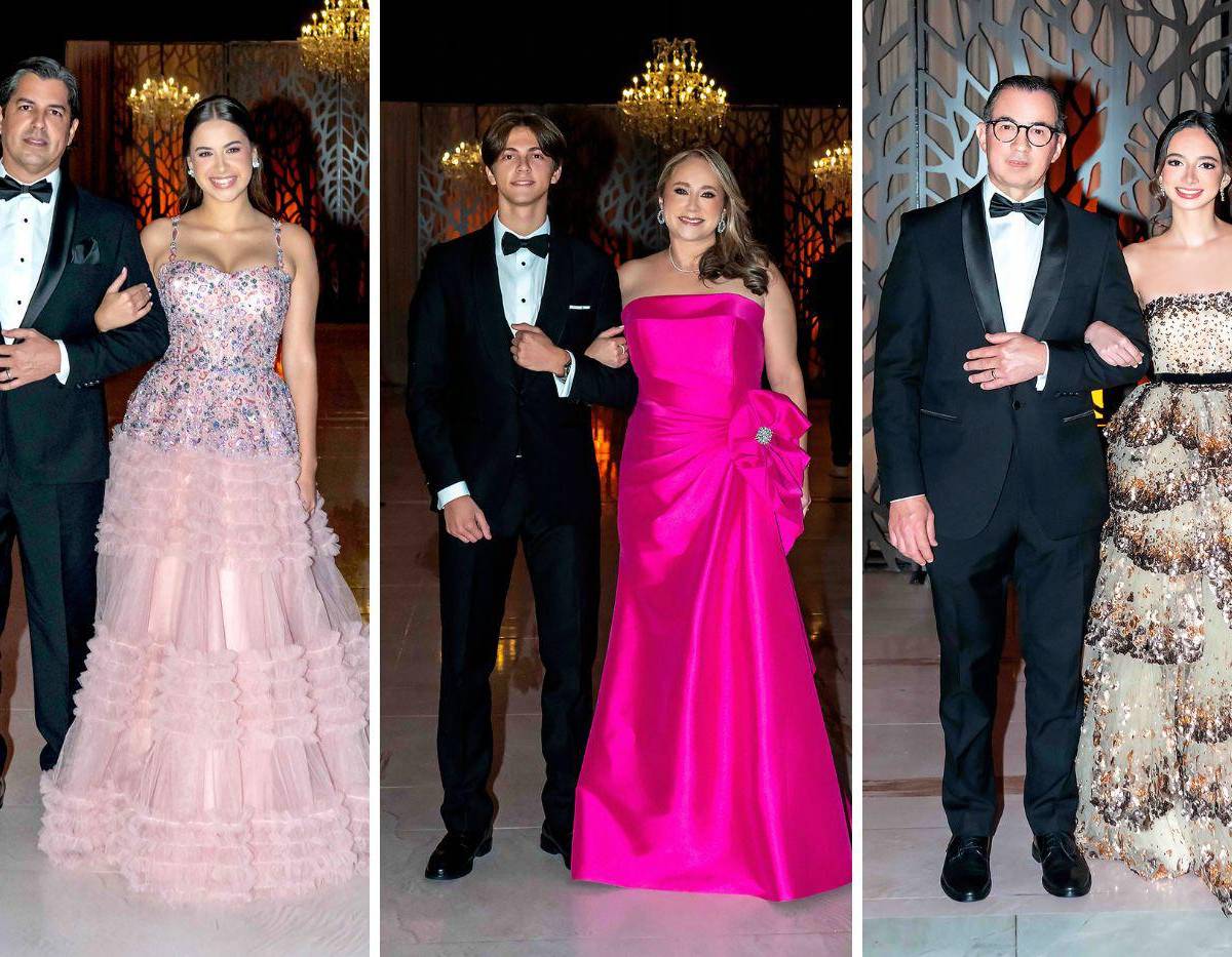 El momento sublime de la velada, inició con el desfile de padres e hijos, quienes hicieron un recorrido desde las gradas ubicadas en el lobby, para luego ingresar al salón y posarse en la pista para protagonizar el emotivo instante.