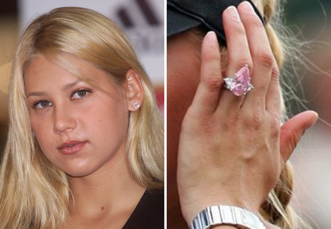 Un anillo con un precioso diamante rosa fue el elegido por Enrique Iglesias, valorado en 6 millones de dólares, para pedirle matrimonio a Anna Kournikova.