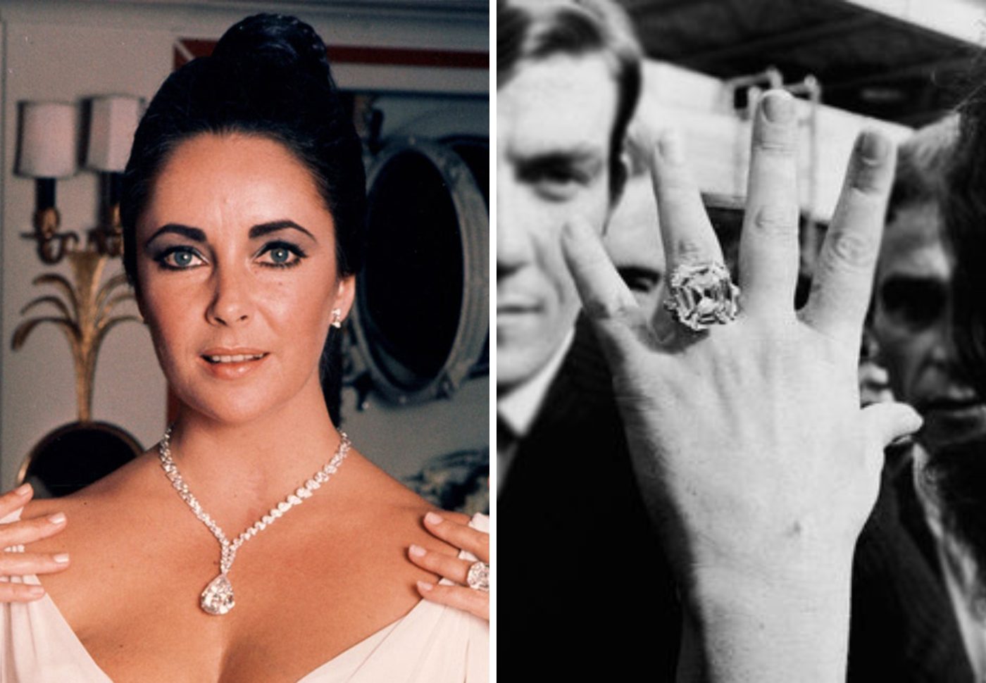 Elizabeth Taylor se casó ocho veces, pero sin duda el mejor anillo de compromiso fue el de Richard Burton. Se trata de un diamante puro con un valor de 9 millones de dólares. 